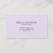 パープルウォーターカラーハロータイポグラフィ 名刺 (裏面)