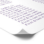 パープルウォーターカラーフジテリア薄紫結婚フローラ ポスター (角)