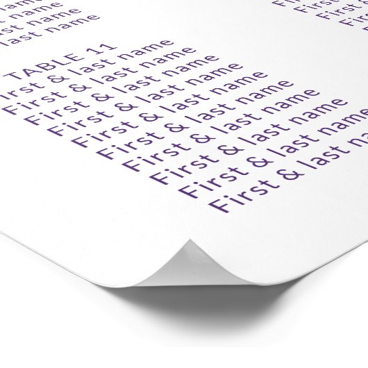 パープルウォーターカラーフジテリア薄紫結婚フローラ ポスター (角)