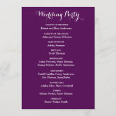 パープルウォーターカラーフローラ&シルバーグリッター結婚ズ プログラム (裏面)