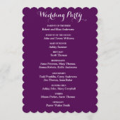 パープルウォーターカラーフローラ&シルバーグリッター結婚ズ プログラム (裏面)