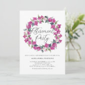 パープルウォーターカラーブーゲンビリアリース退職 招待状 (スタンド正面)