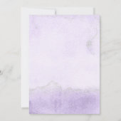 パープルウォーターカラーベビーシャワー招待状 招待状 (裏面)