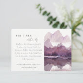 パープルウォーターカラーマウンテンレイク結婚ス詳細 招待状 (スタンド正面)