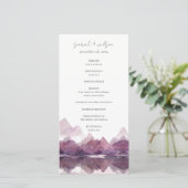 パープルウォーターカラーマウンテンレイク結婚式 プログラム (スタンド正面)
