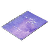 パープルウォーターカラーマンダラブライダルウェディングプランナー2 ノートブック (左側)