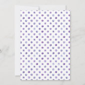 パープルウォーターカラーライラック結婚フローラ 招待状 (裏面)