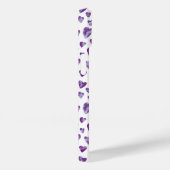 パープルウォーターカラーラブハートモノグラム Case-Mate iPhoneケース (裏面 / 右)