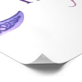 パープルウォーターカラーランタンラマダンカレムポスター ポスター (角)