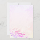 パープルウォーターカラーリーフEATドリンク＆パーティー結婚式 招待状 (裏面)