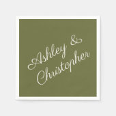 パープルウォーターカラーワイルドフラワーカクテルパーティー スタンダードカクテルナプキン (正面)