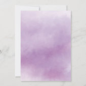 パープルウォーターカラー洗礼 名付けの儀 招待状 (裏面)