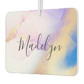 パープルウォーターカラー金ゴールドラグジュアリーパーソナライズされた カーエアーフレッシュナー (左)