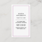 パープルウォーターカラー香水ボトル 名刺 (裏面)