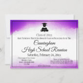 パープルウォーターカラー高校クラス懇親会 招待状 (正面)