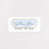 パープルウォーターカラー&モダン金ゴールドシックな服 ラベル (デザイン2)