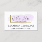 パープルウォーターカラー&金ゴールドネイルサロンアポイントメント 名刺 (正面)