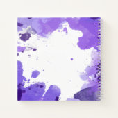 パープルウォーターパーソナライズされたカラーアーティストのスケッチブック ノートブック (裏面)