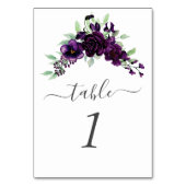 パープルウォーターフローラス結婚プレー テーブルナンバー (裏面)