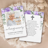 パープルウォーター悔やみや弔慰葬儀祈りの言葉カード サンキューカード