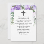 パープルウォーター悔やみや弔慰葬儀祈りの言葉カード サンキューカード (裏面)