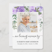 パープルウォーター悔やみや弔慰葬儀祈りの言葉カード サンキューカード (正面)