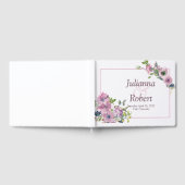 パープルウォーター結婚カラーフローラ ゲストブック (全面)