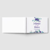 パープルウォーター結婚カラーフローラ ゲストブック (全面)