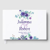 パープルウォーター結婚カラーフローラ ゲストブック (正面)