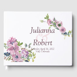 パープルウォーター結婚カラーフローラ ゲストブック