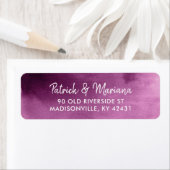 パープルウォーター結婚カラー差出人住所ラベル ラベル (インサイチュ)