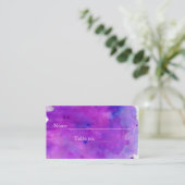 パープルウォーター結婚カラー プレイスカード (スタンド正面)