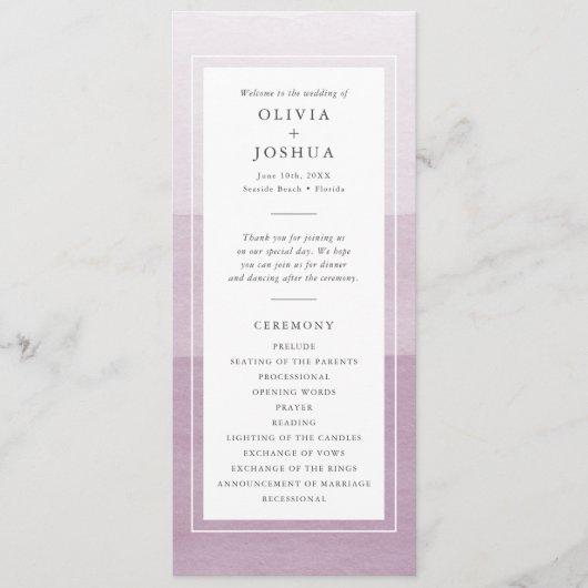 パープルウォーター結婚カラー プログラム (正面)