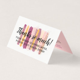 パープルウォーター絵を描カラーストロークサンキューカード