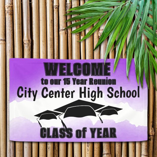 パープルウォーター縁どカラークラス懇親会へようこそ 横断幕