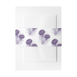 パープルウォーター航海のカラー結婚クラゲ 招待状ベリーバンド