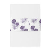 パープルウォーター航海のカラー結婚クラゲ 招待状ベリーバンド (裏面例)