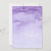 パープルウォーター色のグラデーションブライダルシャワー 招待状 (裏面)