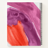 パープルウォーター色のジャパーソナライズされたーナル ノートブック (裏面)