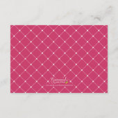 パープルウォーター色のフローラ結婚の詳細 エンクロージャーカード (裏面)