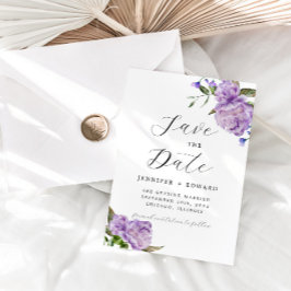 パープルウォーター色のフローラ結婚ズ セーブザデート