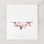 パープルウォーター色のフローラ結婚座席表 プレイスカード (外部開封)