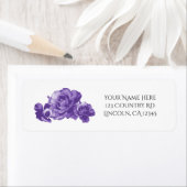 パープルウォーター色のヴィンテージ結婚バラ ラベル (インサイチュ)