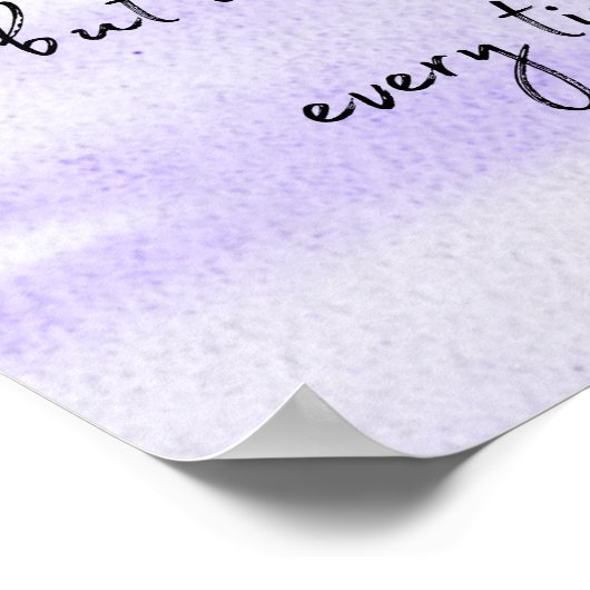 パープルウォーター色の感動的引用文 ポスター (角)