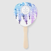 パープルウォーター色の藤のフローラ結婚ズ ハンドファン (正面)