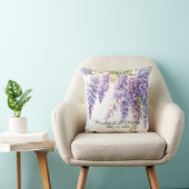 パープルウォーター色の藤のフローラ クッション (椅子)