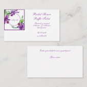 パープルウォーター色の蘭ブライダルラッフル エンクロージャーカード (正面/裏面)