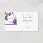 パープルウォーター色の蘭ブライダルラッフル エンクロージャーカード (正面)