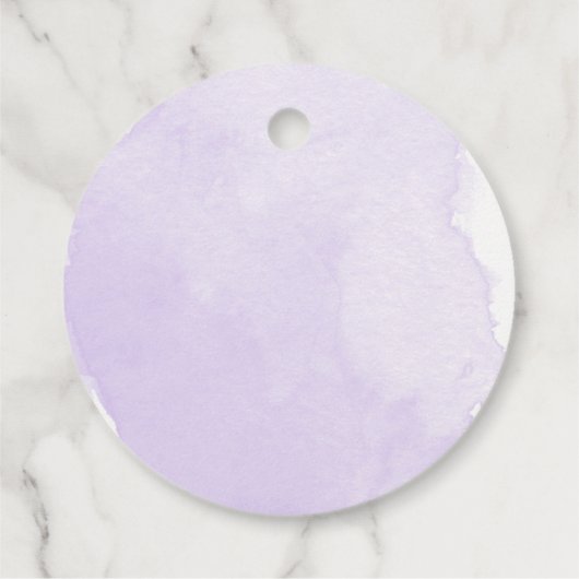 パープルウォーター色シルバーフレームありがとうござぶら下がったう フェイバータグ (裏面)