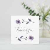 パープルウォーター色デイジーサンキューカード サンキューカード (スタンド正面)